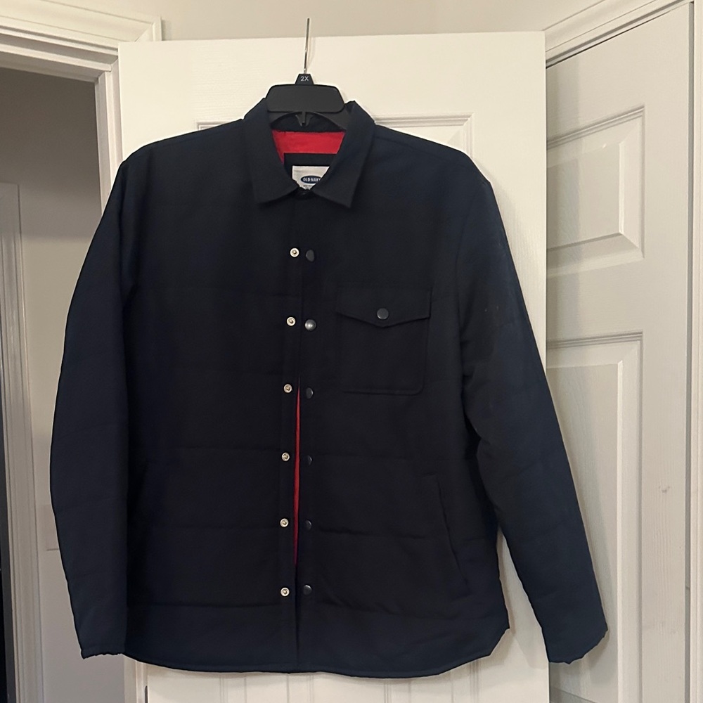 Old Navy Men's Dark Blue Puffer Jacket